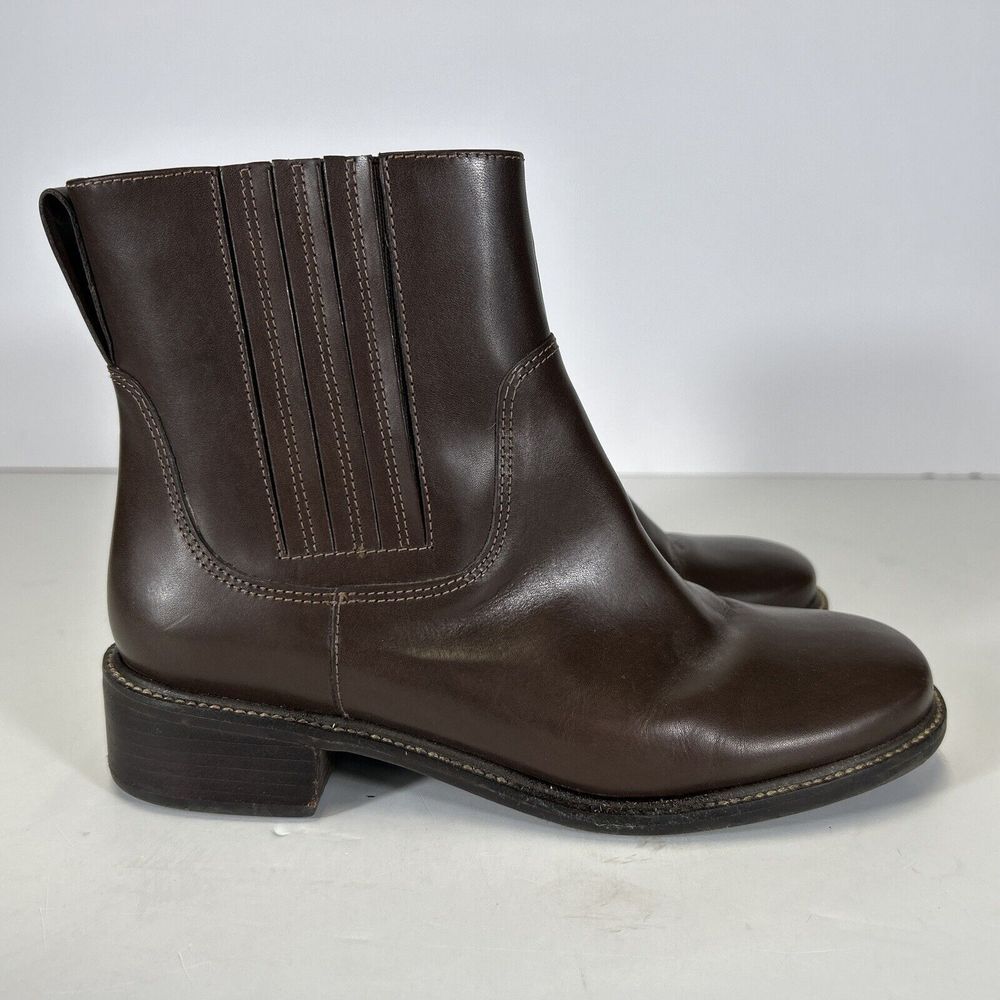 L.L. Bean Women's Brown Fashion Dress Leather Ankle Boots 0gcv704 vn6175 -  6 W‎